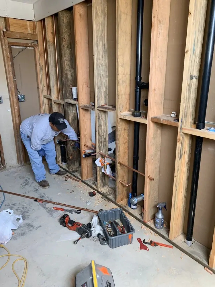 Commercial rough-in plumbing for Gas Line Repair in Leicester
